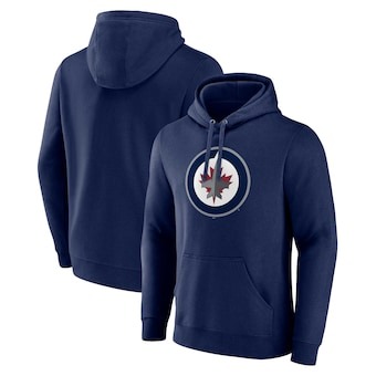 Winnipeg Jets Fanatics Branded Primary Logo Pullover Hoodie - Navy
